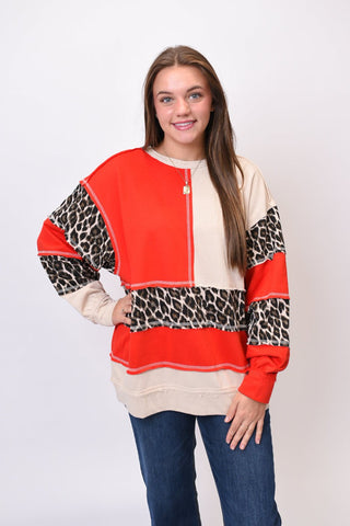 Leopard Lover Oversized Sweatshirt - Shop Rust & Ruffles