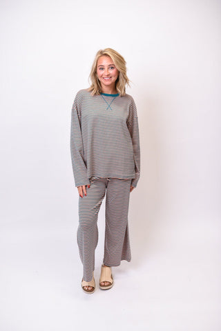 Line Up & Lounge Striped Knit Set - Shop Rust & Ruffles
