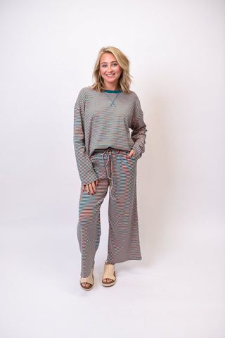 Line Up & Lounge Striped Knit Set - Shop Rust & Ruffles
