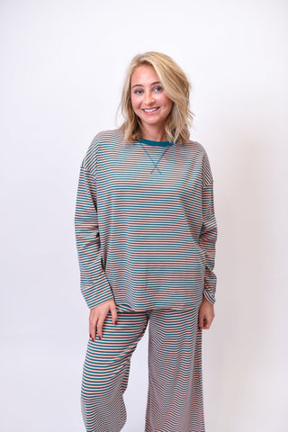 Line Up & Lounge Striped Knit Set - Shop Rust & Ruffles