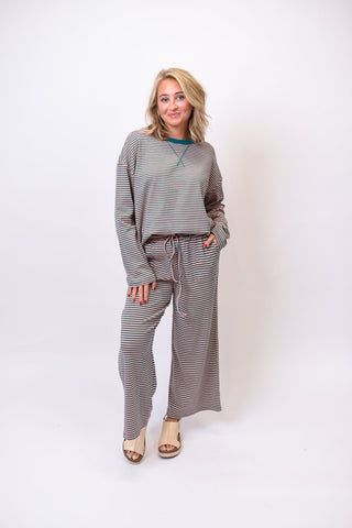 Line Up & Lounge Striped Knit Set - Shop Rust & Ruffles