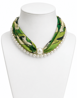 Magnetic Pearl and Scarf Necklace - Shop Rust & Ruffles