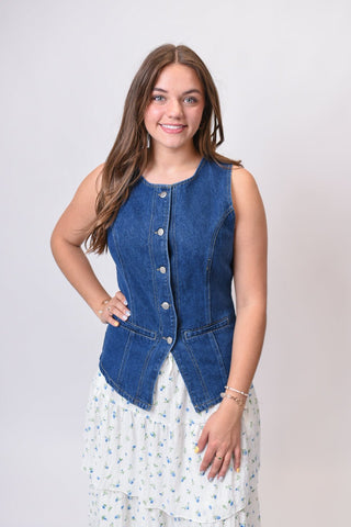 Main Stage Denim Vest - Shop Rust & Ruffles