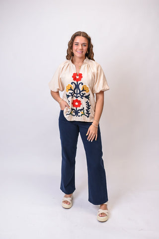 Market Day Embroidered Blouse - Shop Rust & Ruffles