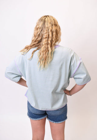 Market Day Tee in Mint/Lilac - Shop Rust & Ruffles