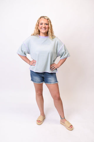 Market Day Tee in Mint/Lilac - Shop Rust & Ruffles