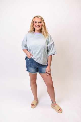 Market Day Tee in Mint/Lilac - Shop Rust & Ruffles