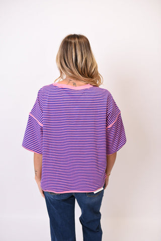 Market Day Tee in Pink/Blue - Shop Rust & Ruffles