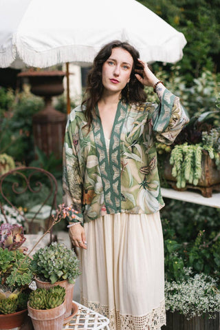 Market of Stars Fleur de Soleil Cropped Kimono - Shop Rust & Ruffles