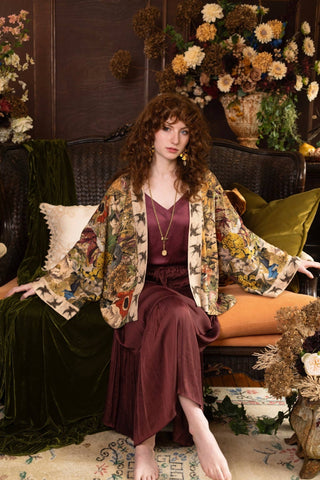 Market of Stars Golden Hour Cropped Kimono - Shop Rust & Ruffles