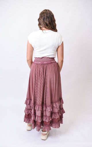 Meadow Drift Tiered Skirt in Red - Shop Rust & Ruffles