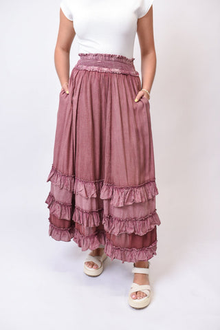 Meadow Drift Tiered Skirt in Red - Shop Rust & Ruffles