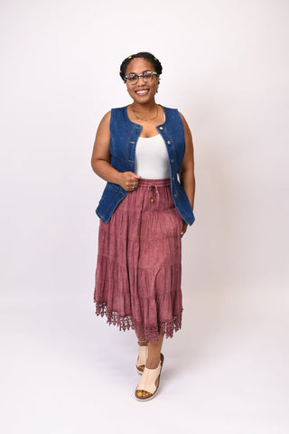 Meadow Lore Midi Skirt - Shop Rust & Ruffles