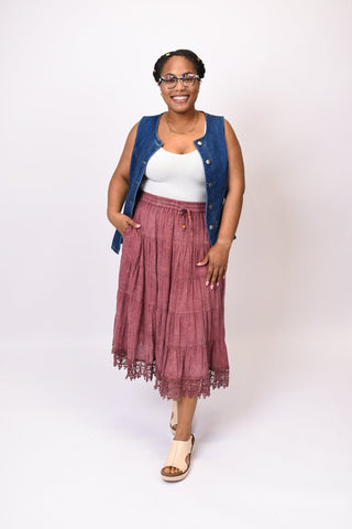 Meadow Lore Midi Skirt - Shop Rust & Ruffles