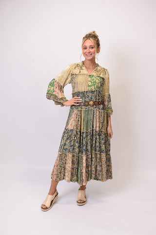 Meadow Reverie Patchwork Maxi Dress - Shop Rust & Ruffles