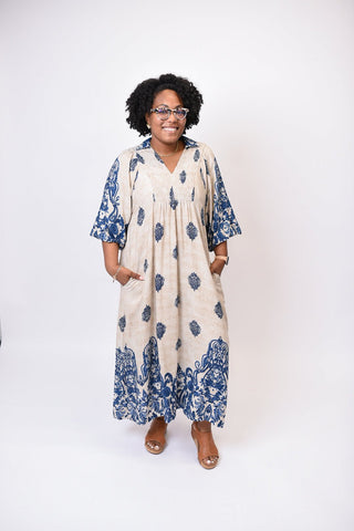 Medallion Border Midi Dress in Curvy - Shop Rust & Ruffles