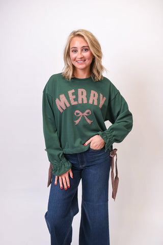 Merry Bowtie Sweatshirt - Shop Rust & Ruffles