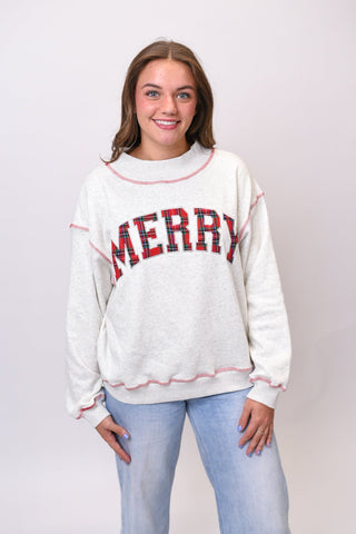 Merry Mock Neck Pullover in Grey - Shop Rust & Ruffles