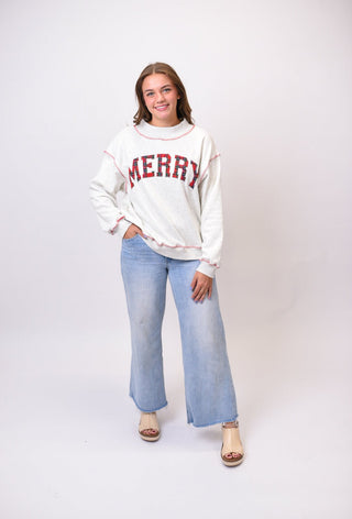 Merry Mock Neck Pullover in Grey - Shop Rust & Ruffles