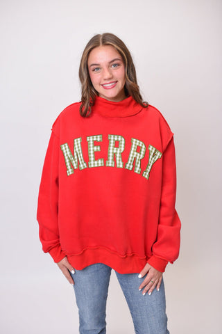 Merry Plaid Mockneck Pullover - Shop Rust & Ruffles