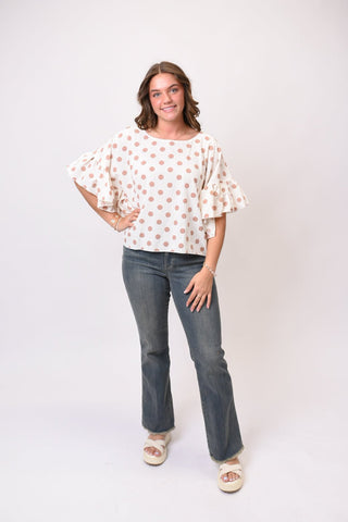 Midday Stroll Polka Dot Blouse - Shop Rust & Ruffles