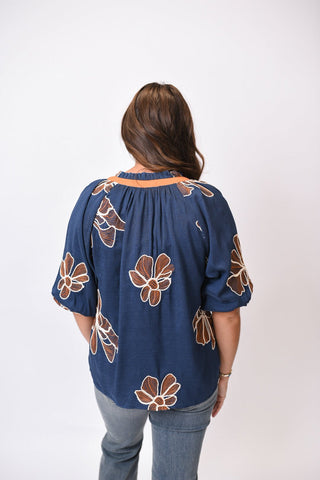 Midnight Bloom Blouse - Shop Rust & Ruffles
