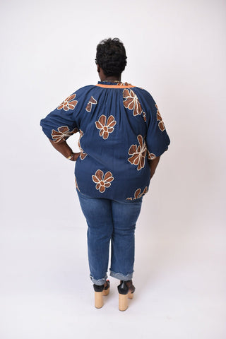 Midnight Bloom Blouse - Shop Rust & Ruffles