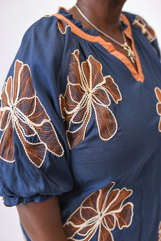Midnight Bloom Blouse - Shop Rust & Ruffles