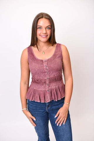 Midnight Sun Peplum Tank - Shop Rust & Ruffles