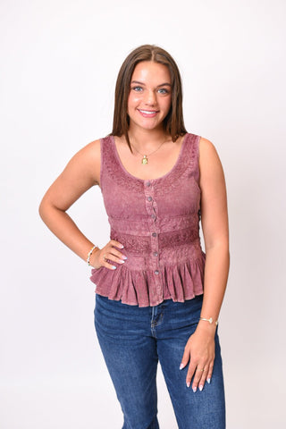 Midnight Sun Peplum Tank - Shop Rust & Ruffles