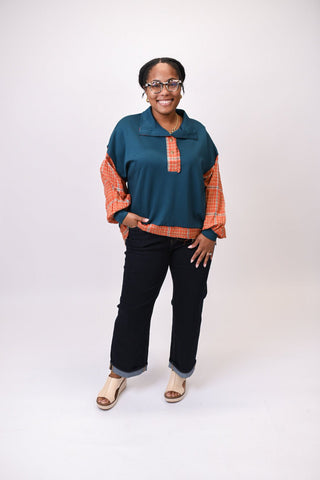 Mixing It Up Plaid Pullover - Shop Rust & Ruffles