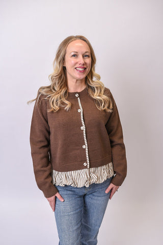 Mocha Twist Cardigan Sweater - Shop Rust & Ruffles