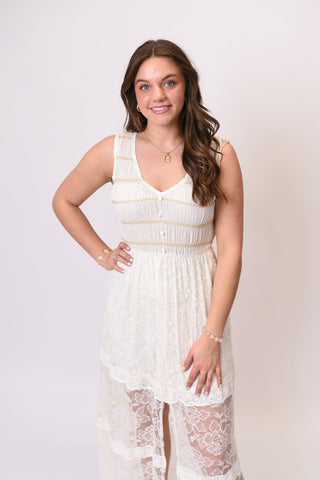 Moonlit Moments Lace Maxi Dress - Shop Rust & Ruffles