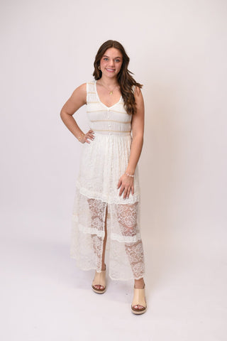 Moonlit Moments Lace Maxi Dress - Shop Rust & Ruffles