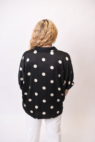 Moonlit Polka Dot Blouse - Shop Rust & Ruffles