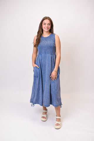 Morning Light Midi Dress in Blue - Shop Rust & Ruffles