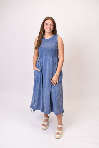 Morning Light Midi Dress in Blue - Shop Rust & Ruffles