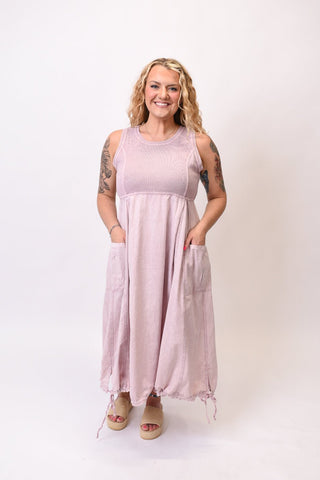 Morning Light Midi Dress in Mauve - Shop Rust & Ruffles