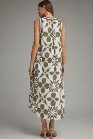 Mosaic Sun Midi Dress in Olive - Shop Rust & Ruffles