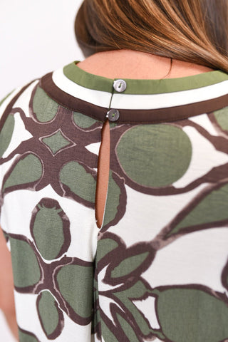 Mosaic Sun Midi Dress in Olive - Shop Rust & Ruffles