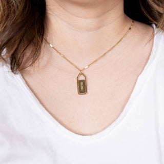 Mother Of Peal Pendant Necklace - Love You - Shop Rust & Ruffles
