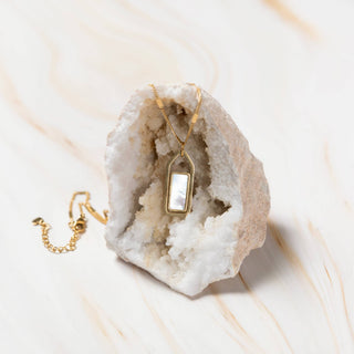 Mother Of Pearl Pendant Necklace - Love Mom - Shop Rust & Ruffles