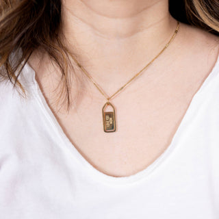 Mother Of Pearl Pendant Necklace - Love Mom - Shop Rust & Ruffles