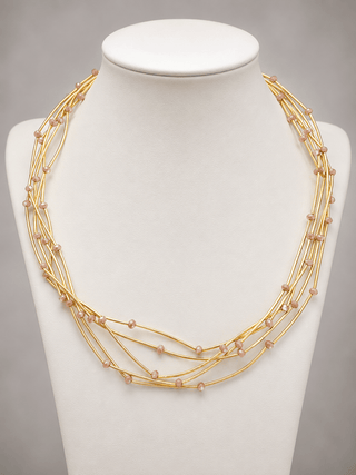Multi Strand Beaded Necklace - Shop Rust & Ruffles