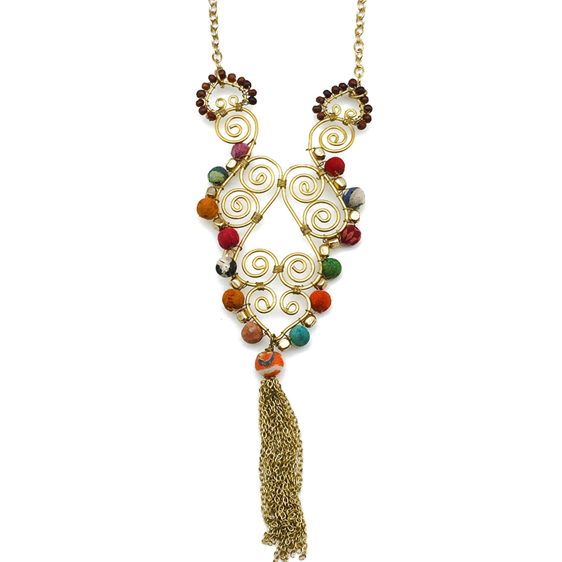 Anju Aasha Scroll Necklace