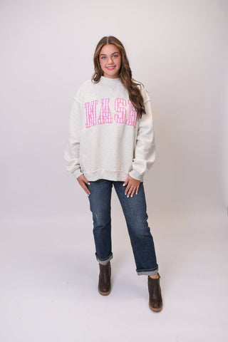 Nash Embroidered Mock Neck Pullover - Shop Rust & Ruffles