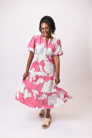 New Beginnings Midi Dress in Pink - Shop Rust & Ruffles