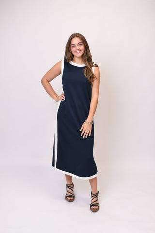 Night Out Midi Dress in Navy - Shop Rust & Ruffles