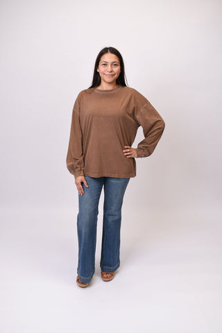Old Mill Long Sleeve Tee in Brown - Shop Rust & Ruffles