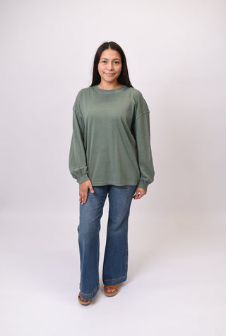 Old Mill Long Sleeve Tee in Green - Shop Rust & Ruffles